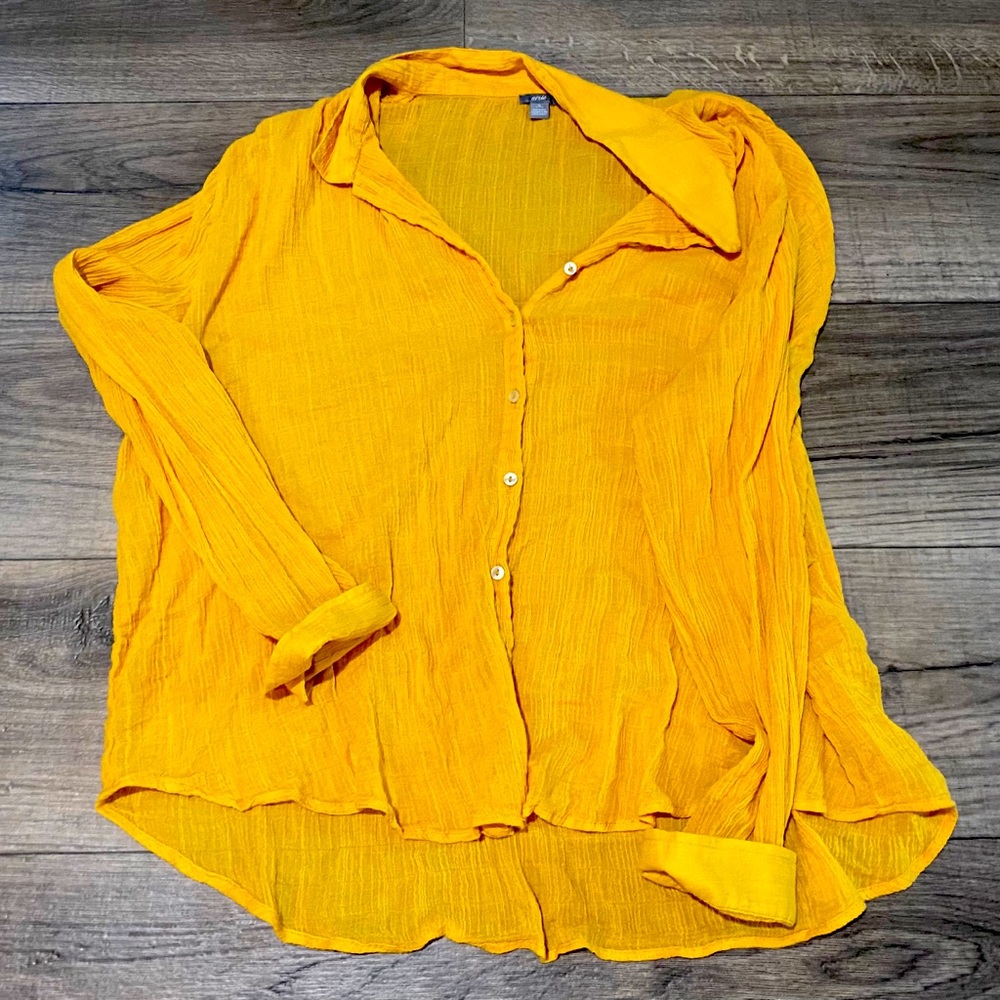 Aerie gauze button up
